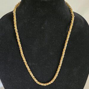 Gold Tone Avon Thick Mesh Rope Necklace 22''